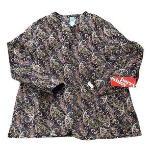 NWT VTG Barry Ashley Paisley Quilted Jacket sz 40 colorful unique blazer coat